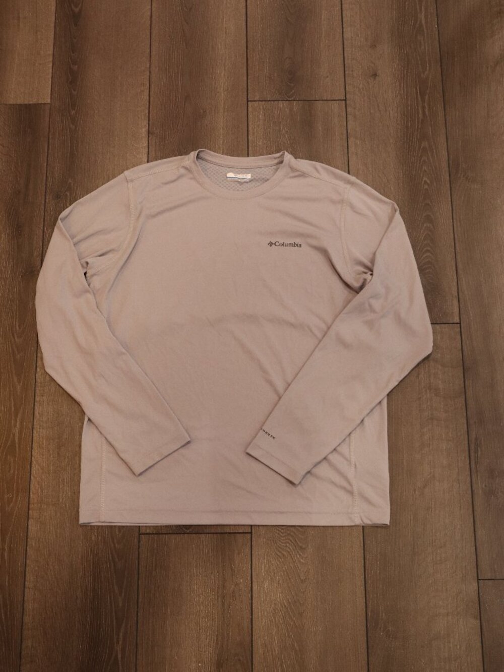 Mens Columbia Gray Long Sleeve Sun Shirt Sz L